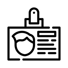 business card line icon