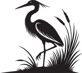 Fototapeta premium A buck bird silhouette