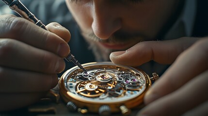 Precision craftsmanship watch repair workshop photography close-up artisan focus timepiece restoration techniques