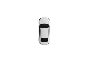 Car Top View Isolated on Transparent Background