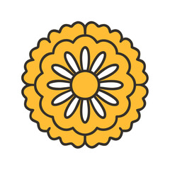 marigold flower icon design