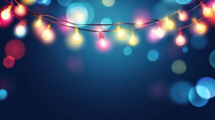 Colorful Background with Vibrant Lights in a Soft Bokeh Effect