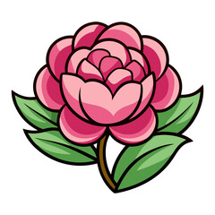 peony flower icon design