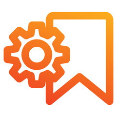 bookmark setting icon element for design