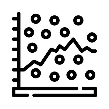 scatter plot line icon