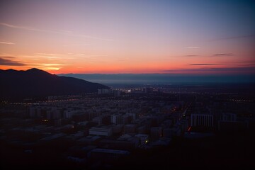 Sky with vibrant sunset colors