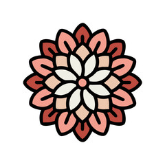 dahlia flower icon design