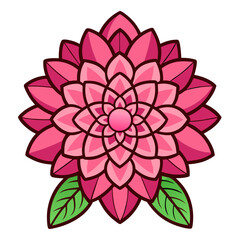 dahlia flower icon design