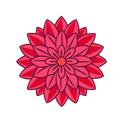 dahlia flower icon design
