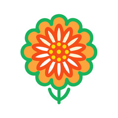 chrysanthemum flower icon design