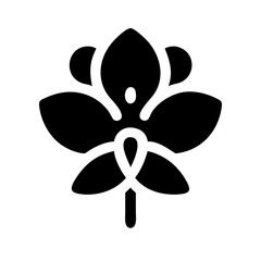 orchid flower icon design