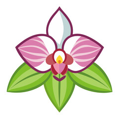 orchid flower icon design