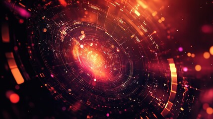 Obraz premium Abstract Technology Background with Sleek Lines and Digital Elements
