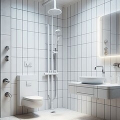 211 Adjustable Height Fixtures White walls adjustable height sho