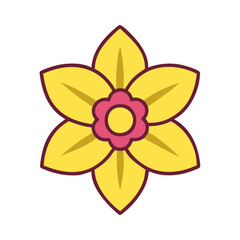 daffodil flower icon design