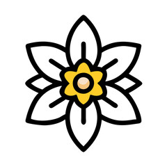 daffodil flower icon design