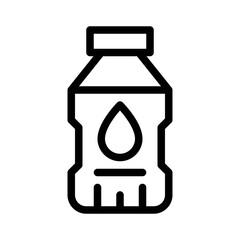 water bottle line icon