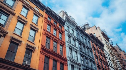 Fototapeta premium Banner mockup on a city building