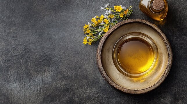 Golden Honey in a Bowl or Bottle: Natural Sweetness and Nutrient-Rich Elixir for Health and Cooking