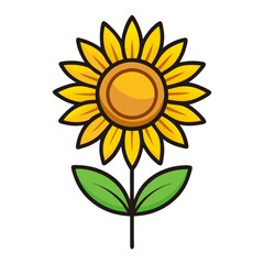 sunflower flower icon design