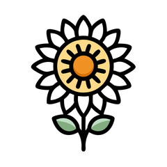 sunflower flower icon design