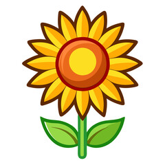 sunflower flower icon design