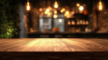 Modern Kitchen Interior with Beautiful Wood and Warm Atmosphere