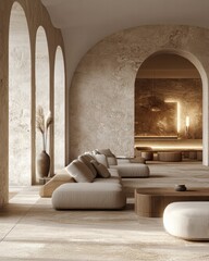 Elevate your space high-end interior passage modern home visual guide minimalist environment pastel color blocking