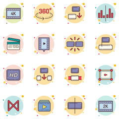Set of Video icons