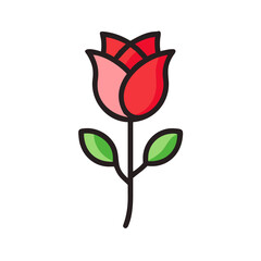 rose flower icon design