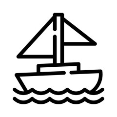 Fototapeta premium sailboat line icon
