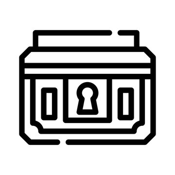 recommend clip art: treasure chest line icon
