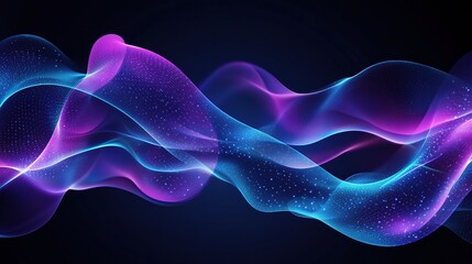 Abstract Blue and Purple Glow with Sparkling Lights Effect