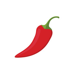 red hot chili pepper isolated on white