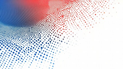 Abstract Halftone Pattern in Three Complementary Colors