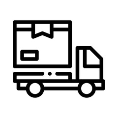 delivery truck line icon