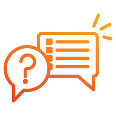 FAQ icon element for design