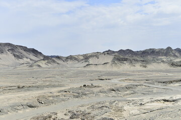 Geomorphic Scenery Desert in Xinjiang, China