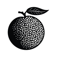 Lychee a simple minimal black silhouette