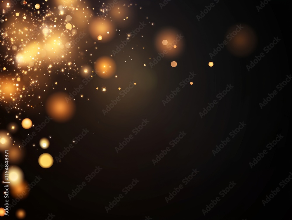 Aufkleber golden particles shimmer and float in mid-air, evoking feelings of wonder and joy as they catch the 