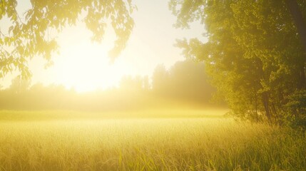 Bright Sunlight in a Pastoral Morning Scene