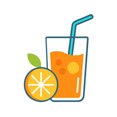 orange juice icon design