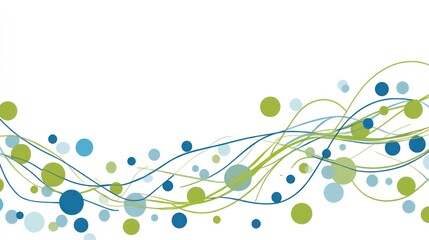 Abstract wavy lines and dots background.