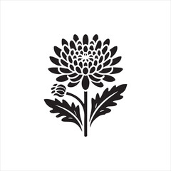 black and white floral ornament