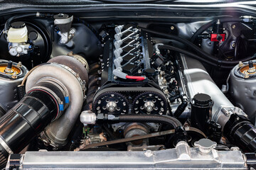 Customize six cylinder piston car engine