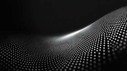 Abstract Halftone Background Vector with Dot Patterns in Black