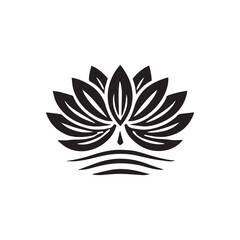 black and white flower