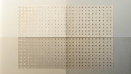 Abstract Beige Perforated Panel Design with Textured Background