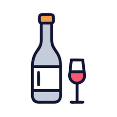 wine bottle icon design