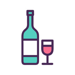 wine bottle icon design